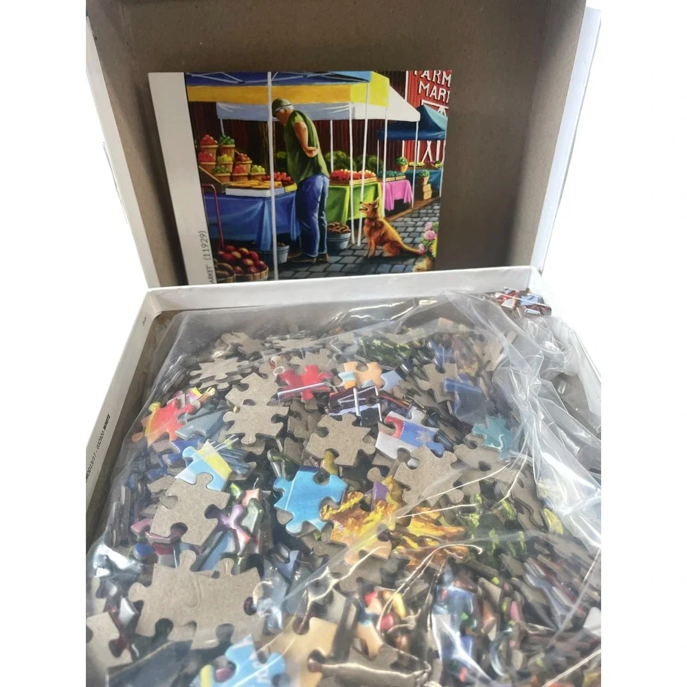 Buffalo Games Jigsaw Puzzle 1000 Piece Multicolor‎ Country Life Farmers Market